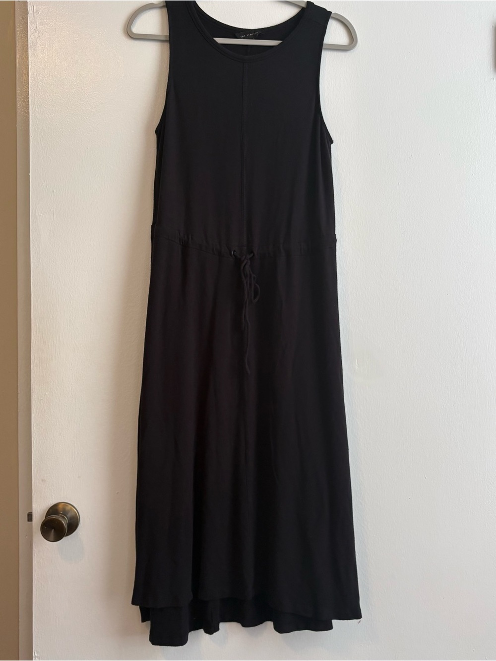 The Limited Sleeveless Black Drawstring Waist Maxi Dress Women’s Large